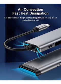 Hagibis Usb C Hub 6 In 1 Type C Docking Station Fast Heat Dissipation Multiport Adapter Dongle With 4K Hdmi 100W Power Delivery 4 Usb Port For Macbook Pro And Other Type C Laptops 7 In 1  - Image 4