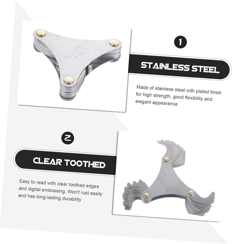 51 قطعة أداة قياس درجة الخيط لقياس الفولاذ - Image 4