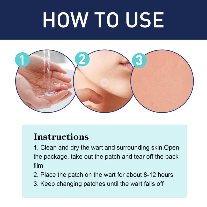 EELHOE 144PCS Skin Tag Patches Fast Healing Mole Wart Remover Waterproof Non-drying for All Skin Type - Image 2
