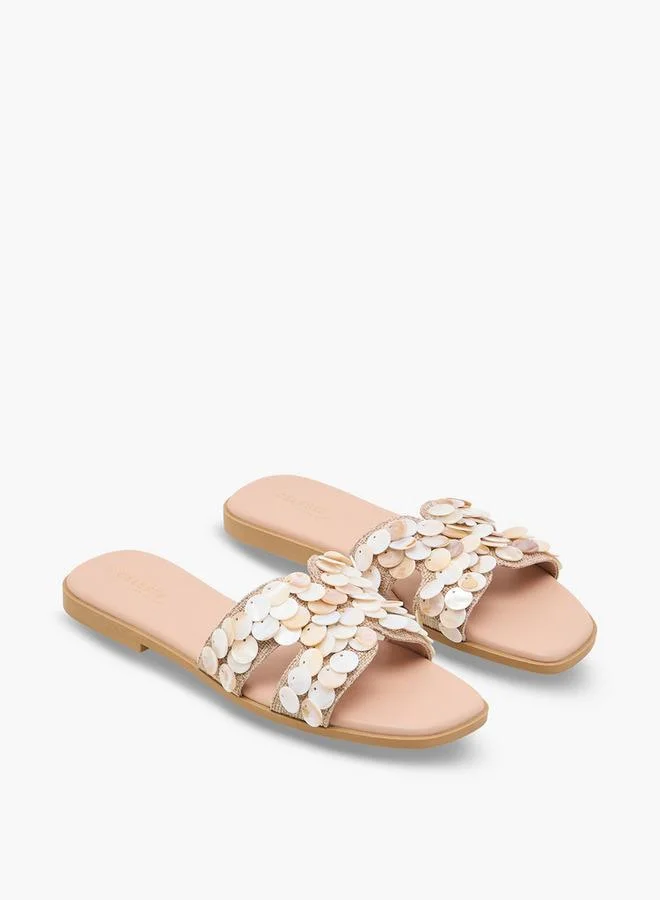 Women Embellished Slip-On Sandals
