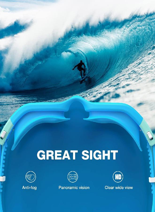 ZIONOR ZIONOR Swim Goggles, G1 SE Swimming Goggles Anti-fog for Adult Men Women, UV Protection, No Leaking (Clear Lens Blue Frame) - Image 4