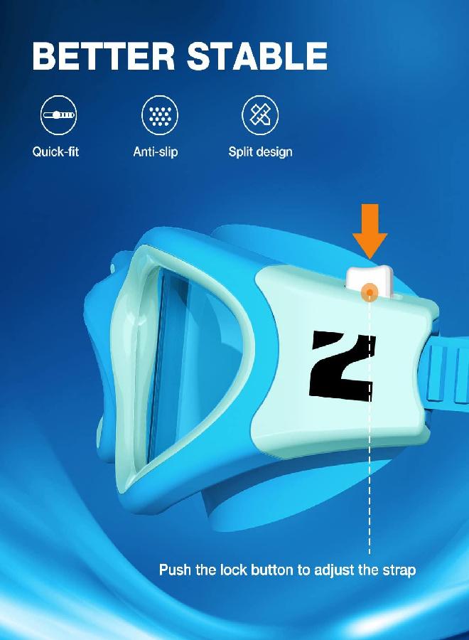 ZIONOR ZIONOR Swim Goggles, G1 SE Swimming Goggles Anti-fog for Adult Men Women, UV Protection, No Leaking (Clear Lens Blue Frame) - Image 5