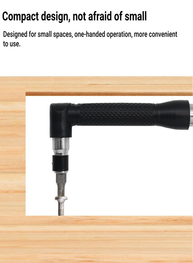 LiebeWH Double Head L Shaped Socket Wrench 1/4 Inch Hex Shank 90 Degree Right Angle Screwdriver Adapter Hand Tool for Tight Spaces - Image 5