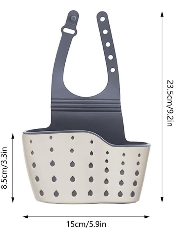 SKY-TOUCH Kitchen Sink Shelf, Sink Storage Basket, Soap Sponge Drain Rack Holder for Sponges Soaps and Cleaning Brushes Sink Accessories - Image 2