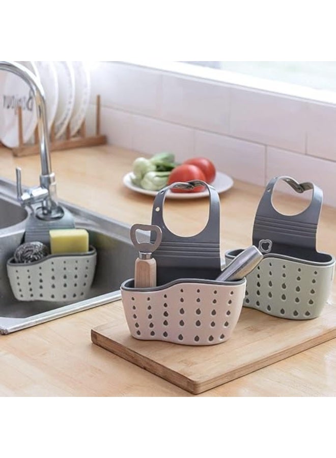 SKY-TOUCH Kitchen Sink Shelf, Sink Storage Basket, Soap Sponge Drain Rack Holder for Sponges Soaps and Cleaning Brushes Sink Accessories - Image 5