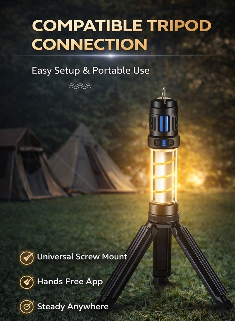 Neyecam Rechargeable Camping Lantern with Mosquito Repellent, 2-in-1 LED Flashlight & Ambient Tent Light, Type-C Charging, 5 Light Modes, Waterproof Hanging Outdoor Lantern for Camping Hiking Emergency - Image 3