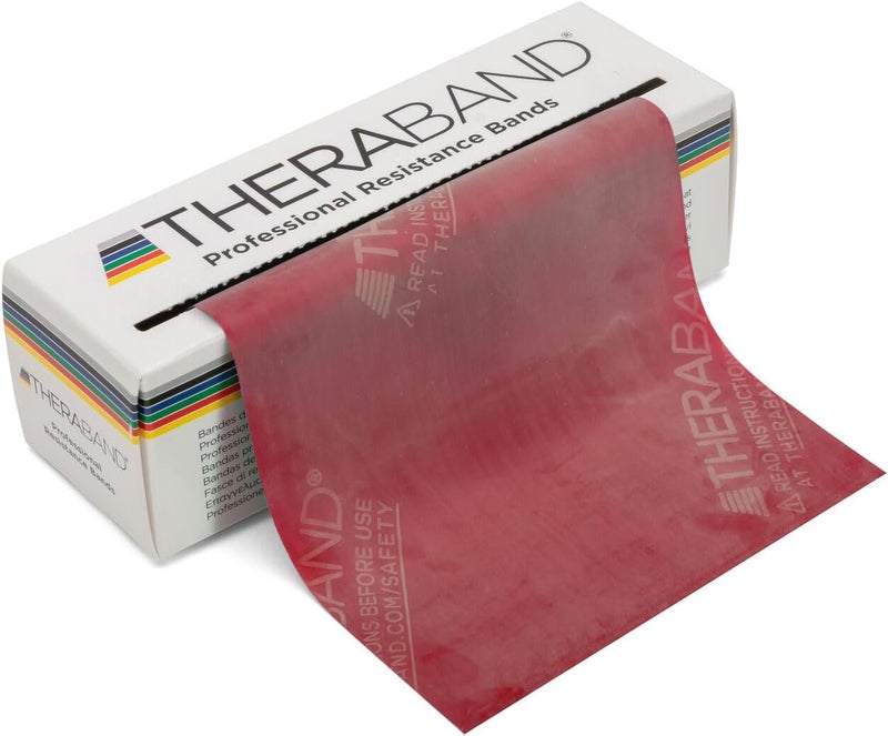 TheraBand أشرطة المقاومة الاحترافية من ثيراباند - أحمر (متوسط) للتمارين وإعادة التأهيل - Image 1