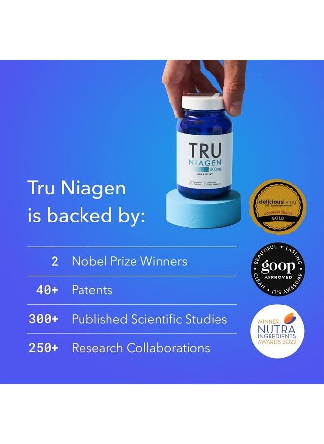 TRU NIAGEN - Patented Nicotinamide Riboside NAD+ Supplement. NR Supports Cellular Energy Metabolism & Repair, Vitality, Healthy Aging of Heart, Brain & Muscle - 60 Servings / 120 Capsules - Pack of 2 - Image 1