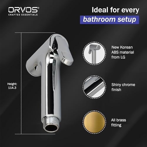 Orvos Health Faucet, Dual Styled, ABS Outer Body with Brass pin, Gun only, Jet Spray for high end Luxury Toilets - Image 3