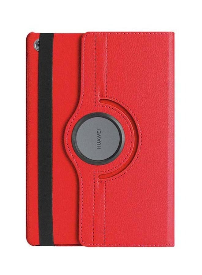 Captaintech Protective Flip Cover For Huawei MediaPad M5 Lite 10.1-Inch Red/Black