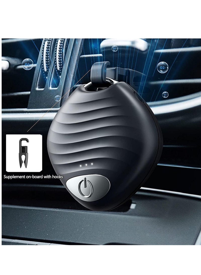 SYOSI Mini Air Purifier, Car Purifier, Wearable Air Purifier Necklace, Portable Car Air Filter, Odor Elimination Tool, Removing Flower Powder and Dust, Air Filter for Traveling Car Sleep Running Walk  - Image 2