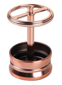 iDesign Sutton Toothbrush Holder Stand for Bathroom Vanity or Countertop, Rose Gold