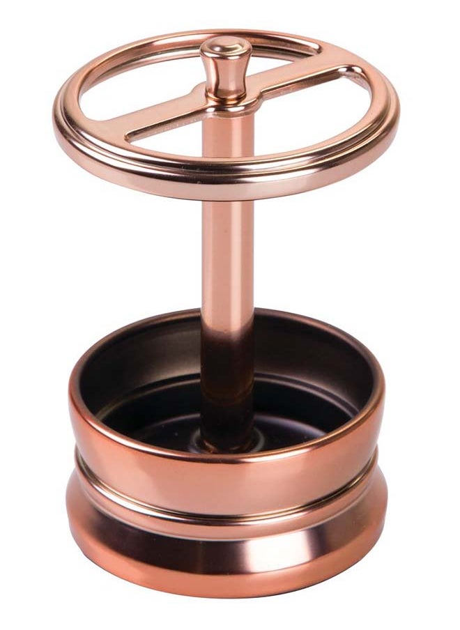 InterDesign - iDesign Sutton Toothbrush Holder Stand for Bathroom Vanity or Countertop, Rose Gold - Image 1