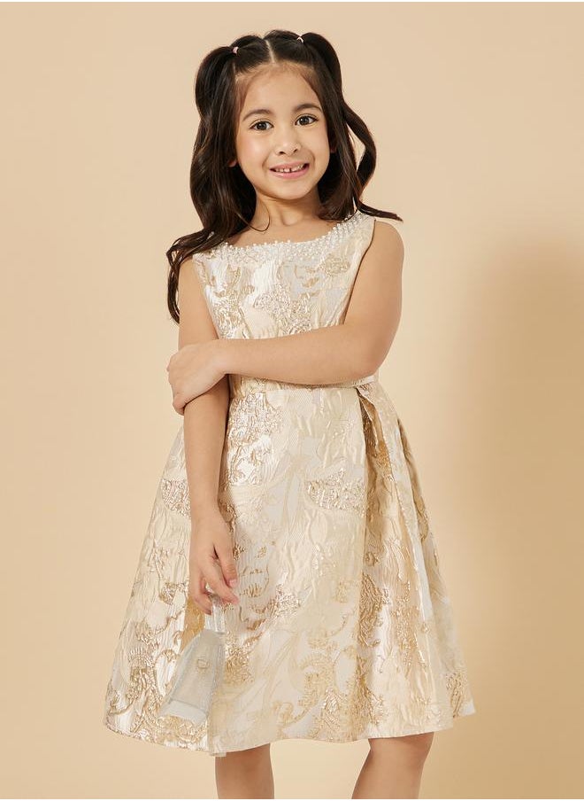 Styli Embroidered Fit-and-Flare Dress  - Image 2