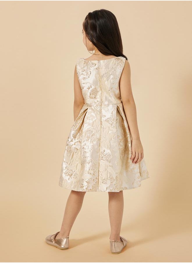 Styli Embroidered Fit-and-Flare Dress  - Image 4