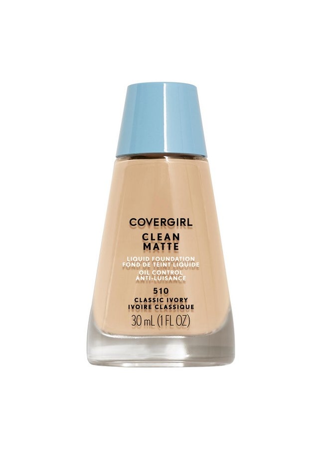 CoverGirl Clean Matte Liquid Foundation Classic Ivory, 1 Oz (Packaging May Vary)  - Image 2