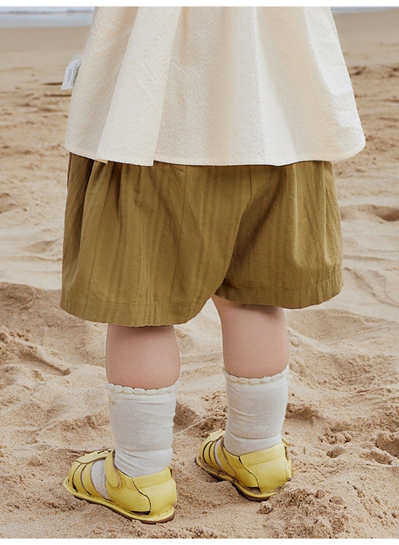 mini bala Girls Toddler Casual Elastic Waist Cute Printed Shorts Soft Breathable Lightweight Comfortable Summer New Style Flowy Loose - Fitting Daily Wear Children's Fashion Shorts - Image 3