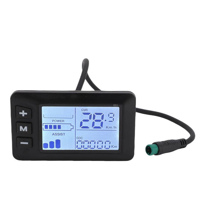 Electric Bike LCD Display: 5 Core Rain Proof Design, Accurate Speed Control - Smart Clear Visuals, Rugged ABS Construction for Electric Bikes, Electric Scooters - Image 1