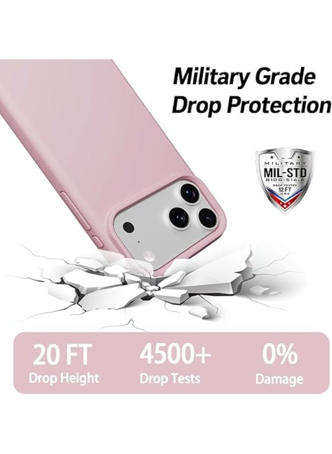 Designed for iPhone Case,Premium Liquid Silicone with [Soft Anti-Scratch Microfiber Lining] Shockproof Slim Protective Phone Case for Men Women (Rose Pink, Phone 17 Pro) - Image 2
