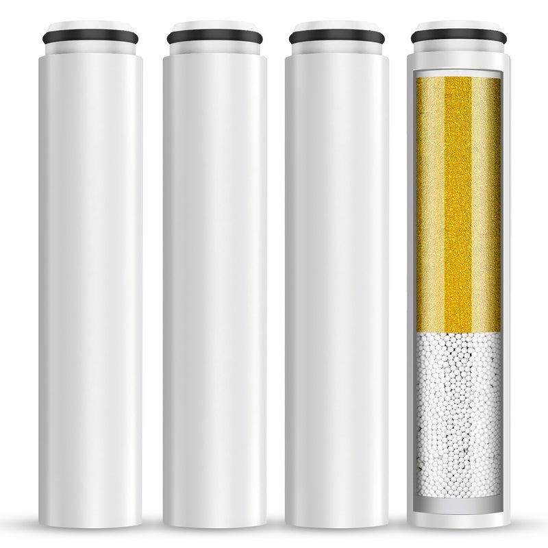 Cobbe 4 Pack Replacement Filters for Handheld Shower Head - UPGRADE FILTERING DURATION - Remove Chlorine - Reduces Dry Itchy Skin - Image 1