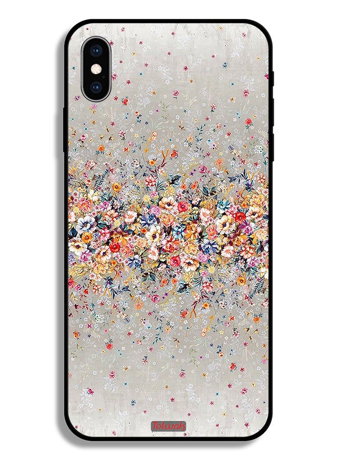 Tolwak Apple iPhone XS Max Protective Case Small Flowers Abstract Art - Image 2