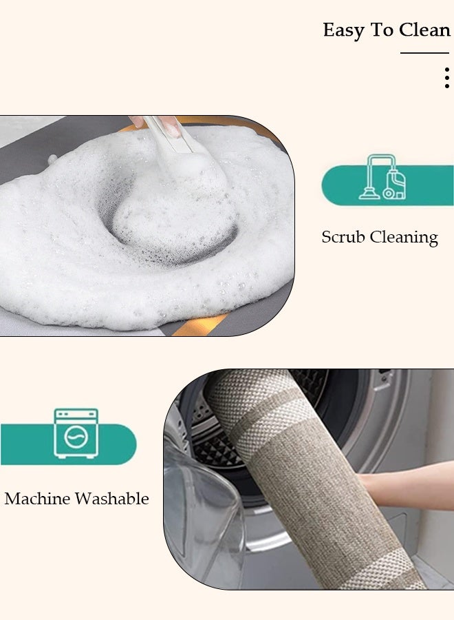 DUNISO مجموعة بساط مطبخ من طين الدياتوم، مجموعة بساط مطبخ ناعم ماص مانع للانزلاق للأرضية، سجاد مريح لأرضية المطبخ، والحوض، والغسيل، 40*60 سم/40*120 سم - Image 5