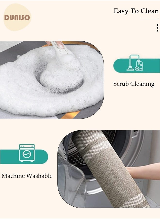 DUNISO - Diatom Mud Kitchen Mat Set, Non-Skid Soft Absorbent Kitchen Mats Set for Floor, Comfort Runner Rug Carpets for Kitchen Floor, Sink, Laundry, 40*60cm/40*120cm - Image 1