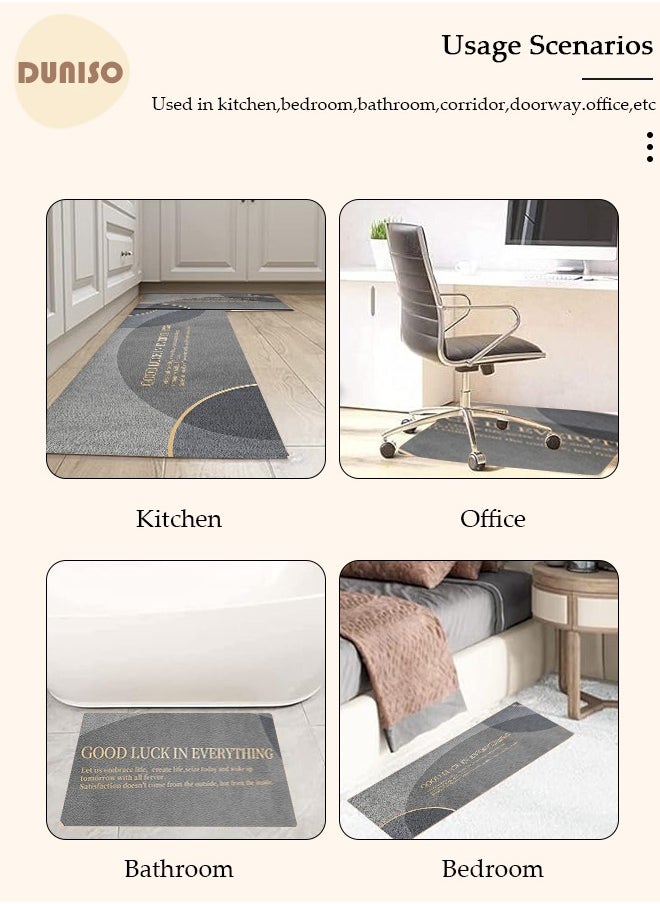 DUNISO - Diatom Mud Kitchen Mat Set, Non-Skid Soft Absorbent Kitchen Mats Set for Floor, Comfort Runner Rug Carpets for Kitchen Floor, Sink, Laundry, 40*60cm/40*120cm - Image 1