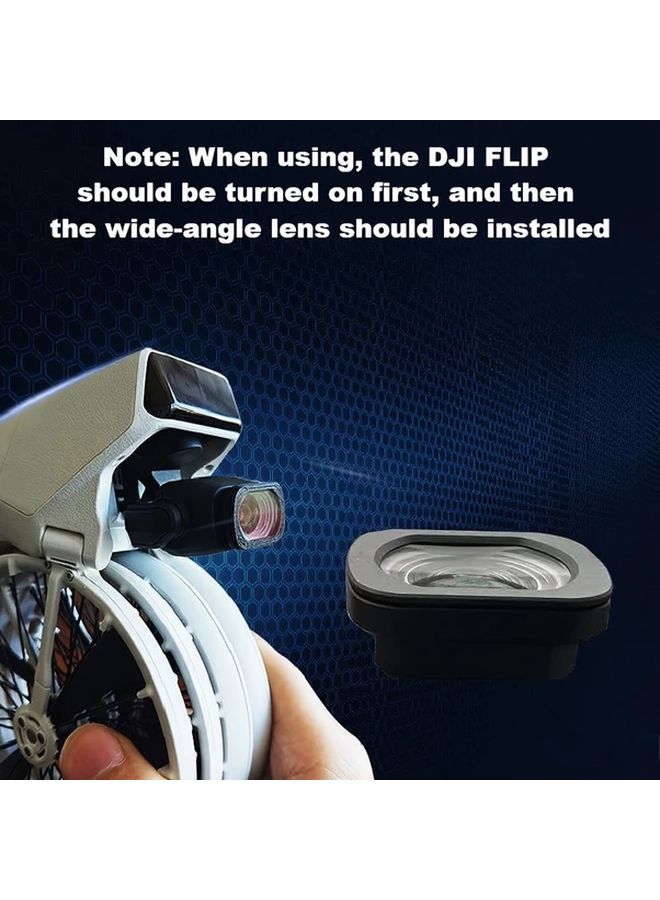 عدسة DJI FLIP ذات الزاوية الواسعة 110 درجة باللون الأسود متوافقة مع طائرة DJI FLIP بدون طيار تركيب سريع بالضغط - Image 2