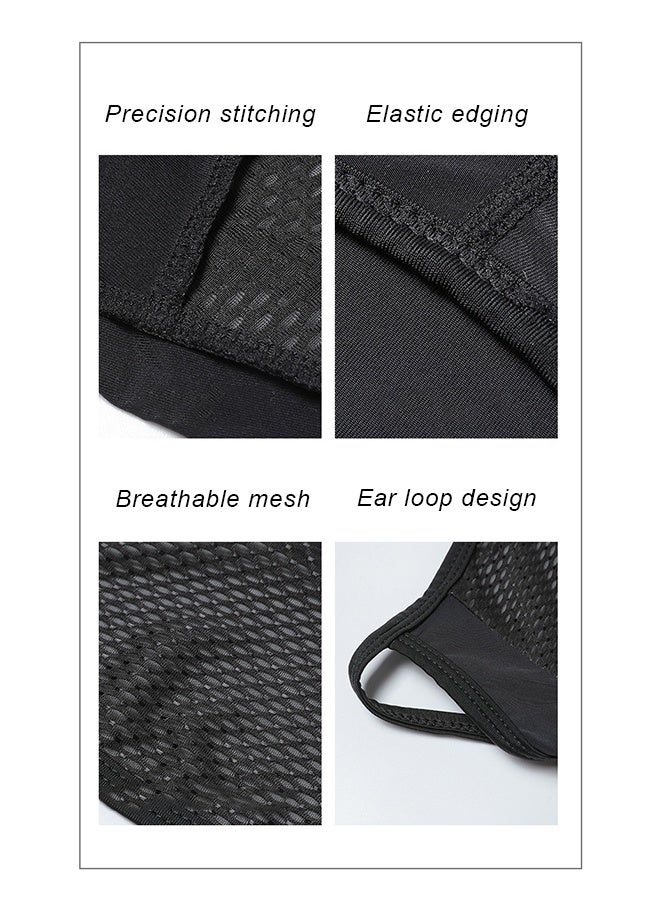 قناع ركوب الدراجات مع حلقات للأذن وغطاء للرقبة وغطاء رأس من الحرير الجليدي قابل للتهوية للرجال والنساء في الهواء الطلق - Image 5