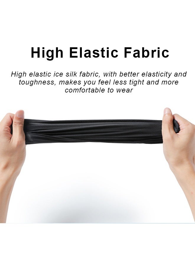 قناع ركوب الدراجات مع حلقات للأذن وغطاء للرقبة وغطاء رأس من الحرير الجليدي قابل للتهوية للرجال والنساء في الهواء الطلق - Image 3