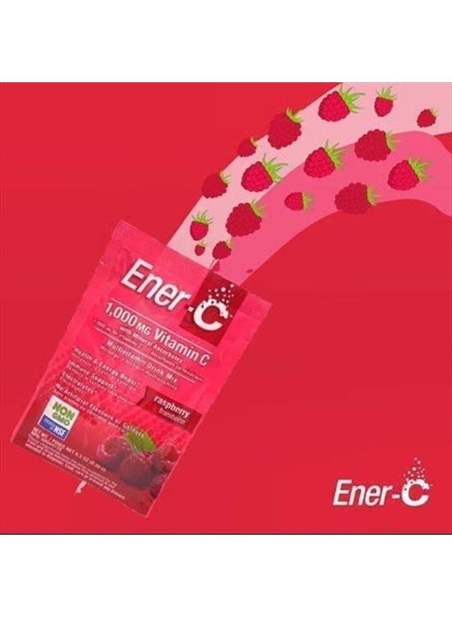 Ener-C مشروب متعدد الفيتامينات بنكهة التوت، 1000 ملغ فيتامين C، غير معدّل وراثيًا، نباتي، مساحيق عصير فواكه حقيقية، دعم مناعي طبيعي، إلكتروليتات، خالي من الغلوتين، 30 حبة (عبوة من 2) - Image 4