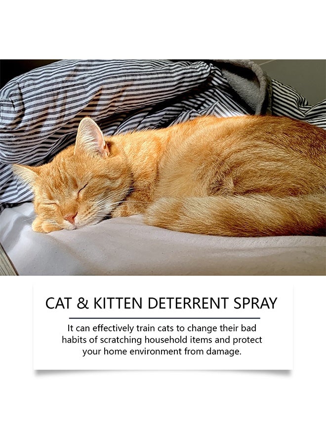ييبونغ بخاخ منع القطط والقطط الصغيرة، مانع طبيعي وآمن للقطط للاستخدام الخارجي، بخاخ لمنع تبول القطط داخل المنزل على الأثاث، أداة تدريب إنسانية وفعالة مضادة للخدش للقطط والقطط الصغيرة بسعة 100 مل - Image 5