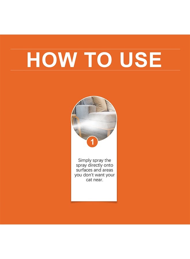 ييبونغ بخاخ منع القطط والقطط الصغيرة، مانع طبيعي وآمن للقطط للاستخدام الخارجي، بخاخ لمنع تبول القطط داخل المنزل على الأثاث، أداة تدريب إنسانية وفعالة مضادة للخدش للقطط والقطط الصغيرة بسعة 100 مل - Image 3