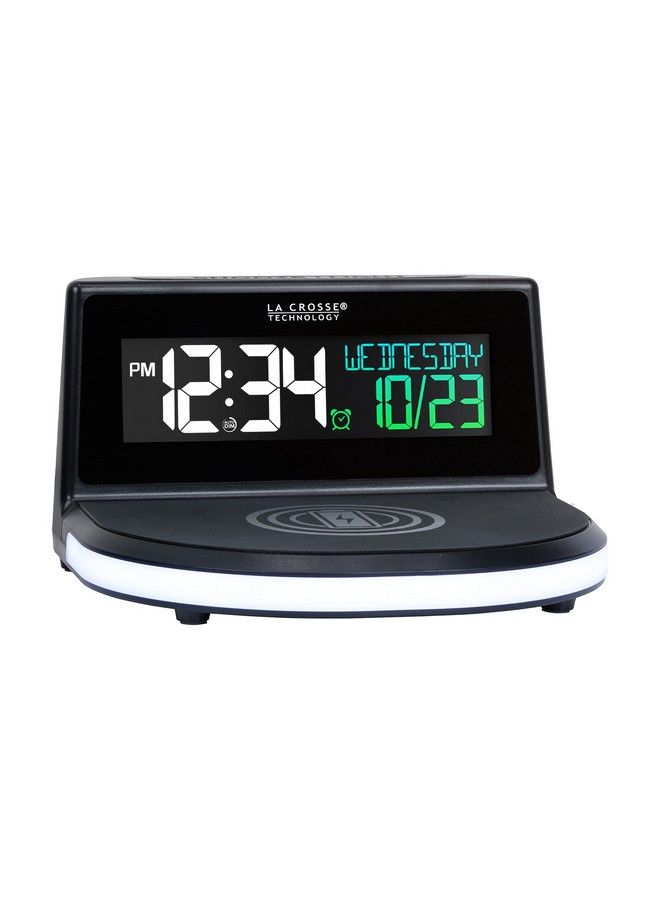 La Crosse Technology 617148 Wireless Charging Alarm Clock With Glowing Light Base - Image 2