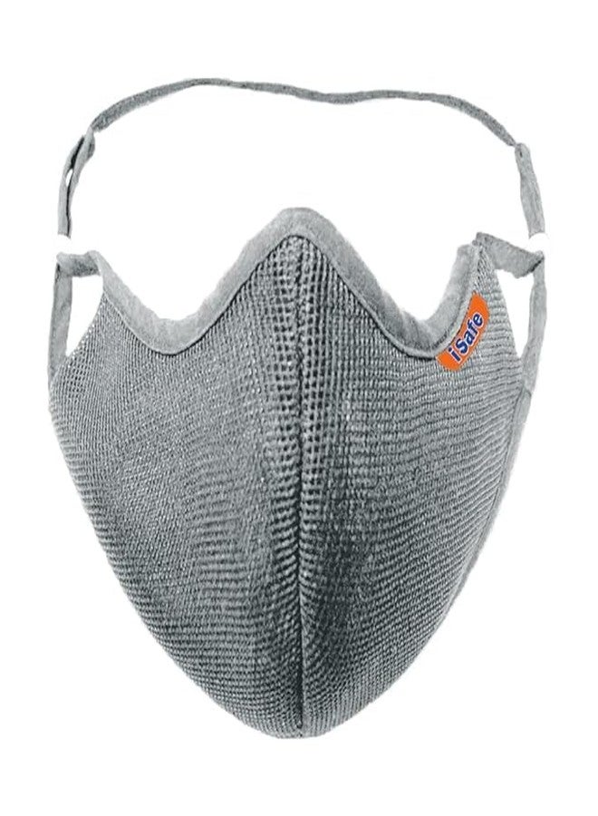 Lifezen Isafe 100% Cotton 7 Layers Face Mask With Anti-Dust, Washable, Breathable, And Reusable Mask For Men & Women (Pack of 3) Grey - Image 4