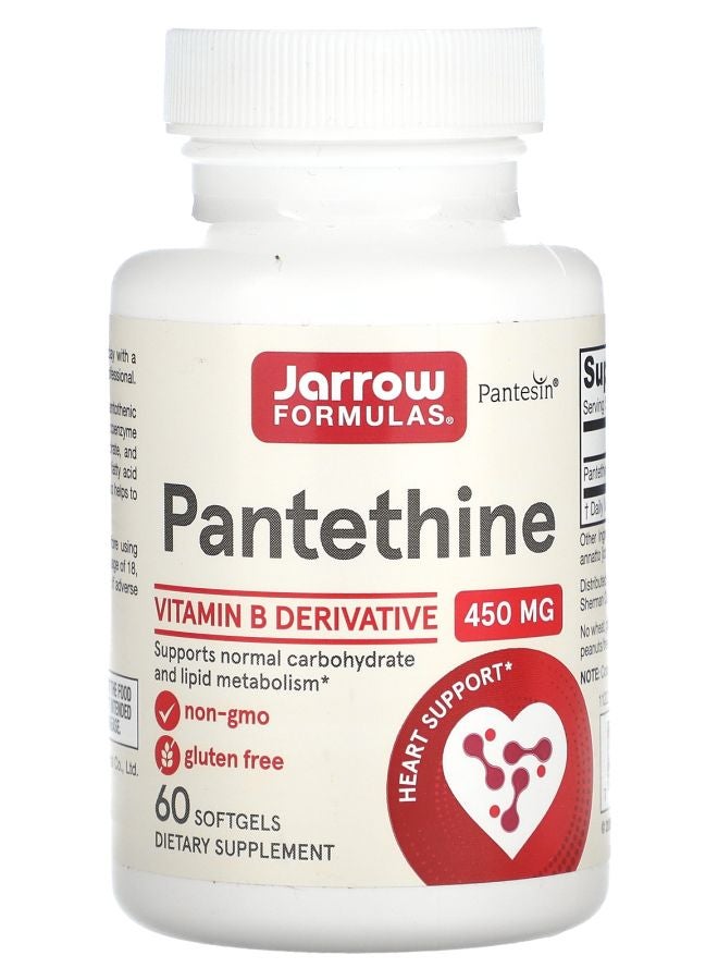 jarrow formulas Pantethine 450 mg 60 Softgels