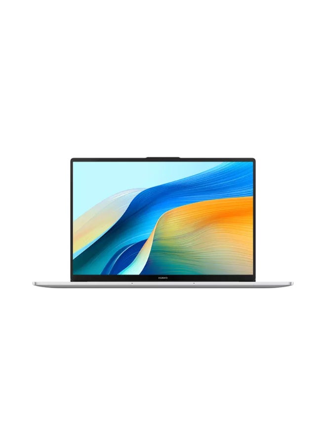 هواوي لابتوب MateBook D16 بشاشة WUXGA مقاس 16 بوصة (1920×1200)، معالج Intel Core i5-12450H، ذاكرة وصول عشوائي DDR5 سعة 16 جيجابايت، قرص صلب SSD سعة 512 جيجابايت، نظام تشغيل DOS (بدون ويندوز)، يدعم اللغتين الإنجليزية والعربية، لون فضي غامض الإنجليزية/العربية فضي غامض - Image 1
