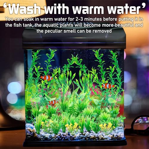 Ameliade Aquarium Artificial Green Plastic Plants Decorations 26 PCS Large Fish Tank Accessories Goldfish Betta Tank Decor - Image 5