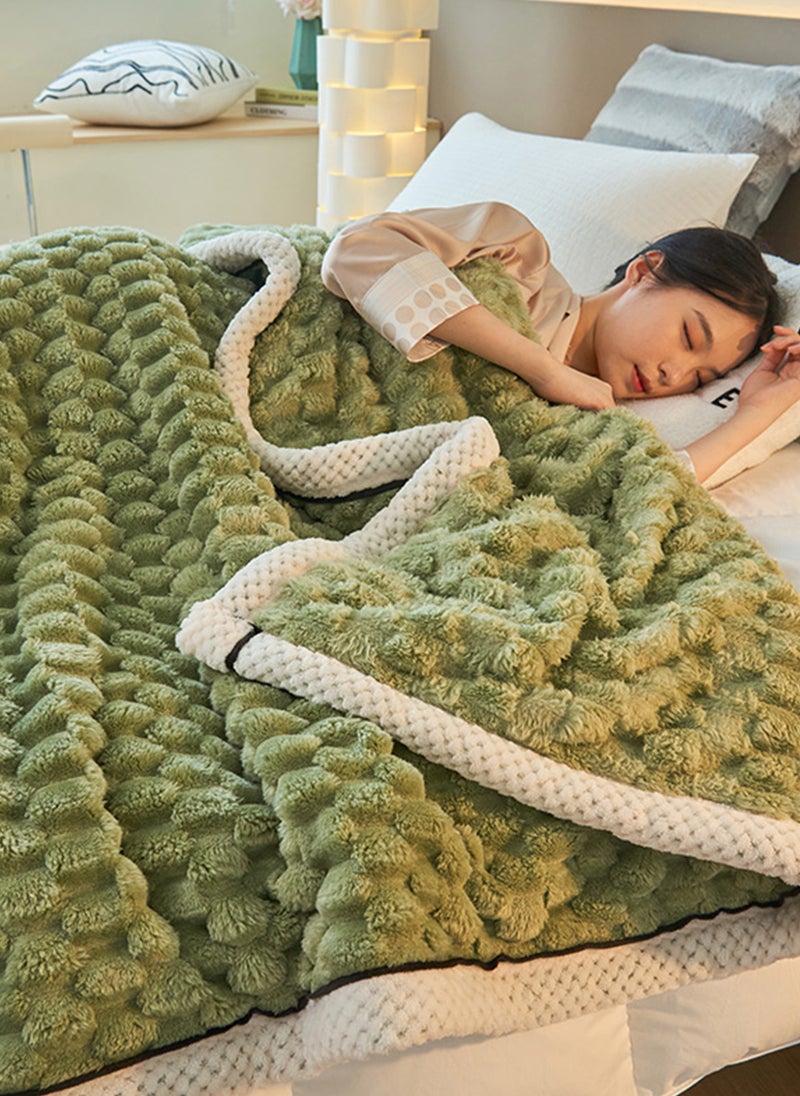 Sharpdo Light Luxury Short Hair Thickened Blanket, Suitable for Office Nap Blanket Sofa Blanket 200*230cm (Excluding Pillowcase)  - Image 5