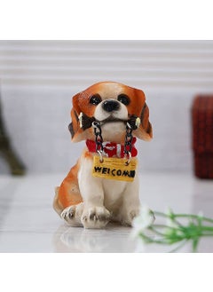 Webelkart Webelkart Designer Cute Brown, Red Puppy Stand Showpiece Gifts-3.75 Inches, Best Gift for Valentines, Gift for Dog Lovers  - Image 1