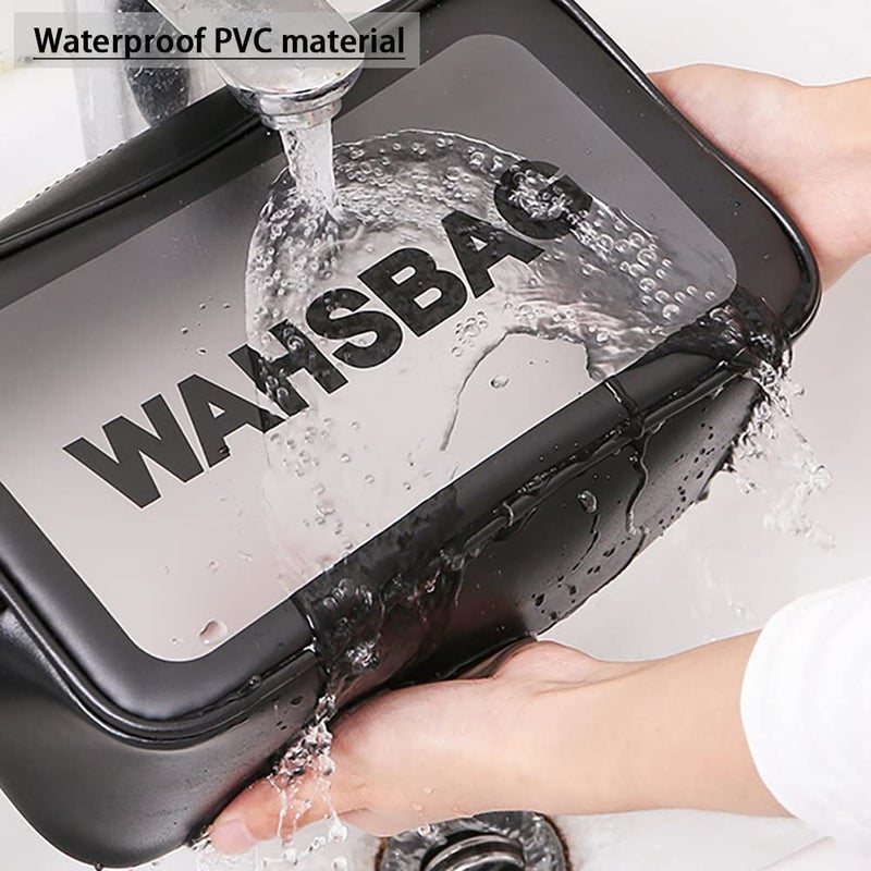 skyzone Clear Makeup Pouch Set Cosmetic Organizer Bag for Women and Girls Travel Waterproof Toiletry Storage Kit Multicolor - Image 5