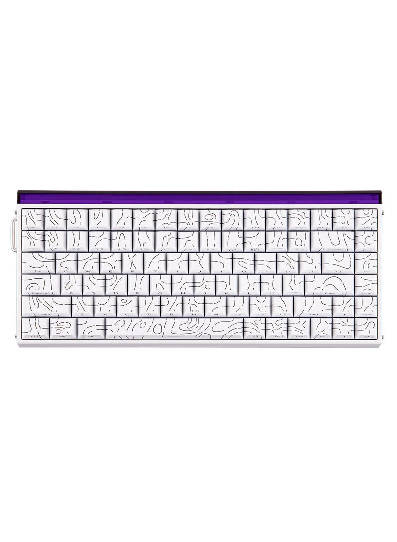 AULA لوحة مفاتيح الألعاب الميكانيكية السلكية HERO 84 HE مع إضاءة خلفية RGB بتنسيق إيقاع الموسيقى، مفتاح مغناطيسي أسود كينغ، معدل استقصاء 8K، معدل مسح 128K، تصميم مدمج بـ 84 مفتاح لجهاز الكمبيوتر/اللابتوب - Image 2