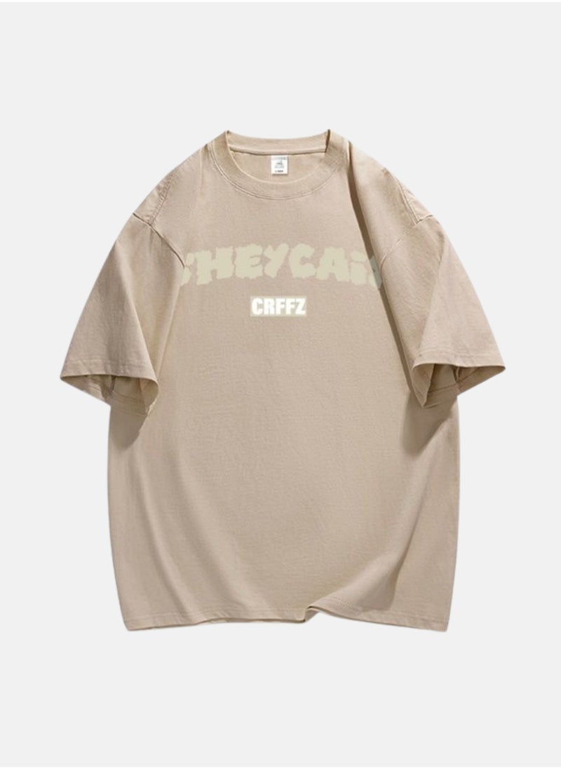 Thirty-One CRFFZ Printed Light Brown Unisex Oversized T-shirt  - Image 1