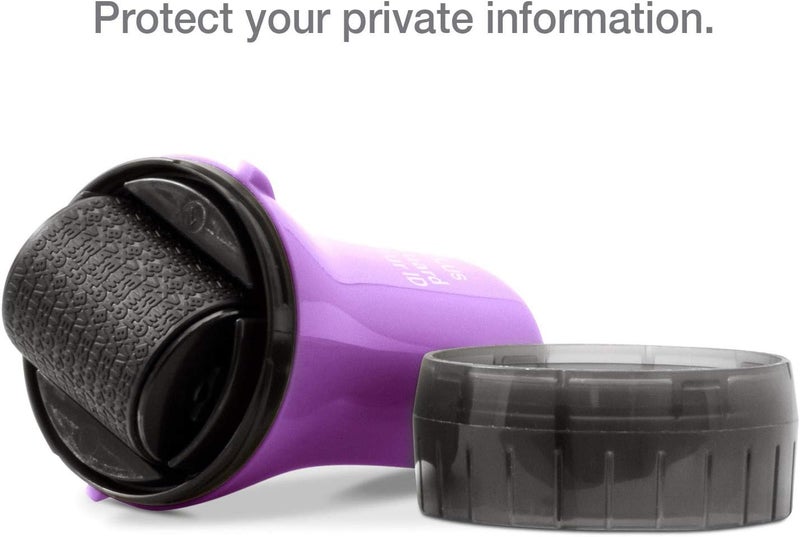 Plus Guard Your ID Advanced Wide Roller Identity Theft Prevention Security Stamp, Purple, 70110 - Image 2