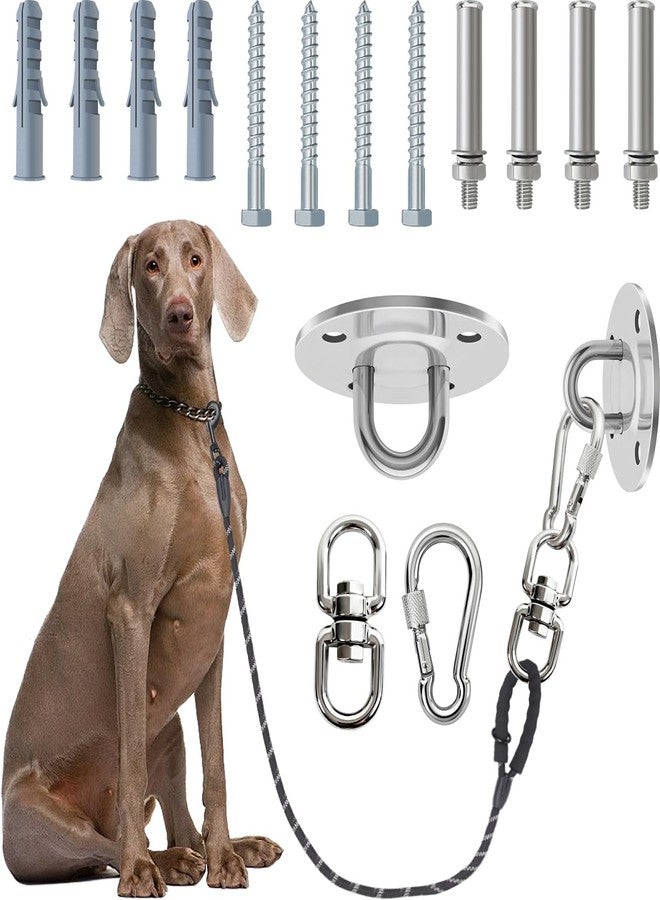 La La Pet Dog Leash Holder for Wall Heavy Duty Rotating Pet Leashes Hook Stainless Steel Lead Management Tie Out Spot for Extra Large Dogs Easy to Install Indoor & Outdoor Use - Image 1