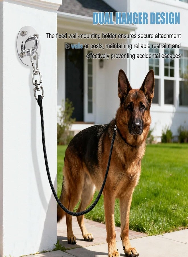 La La Pet Dog Leash Holder for Wall Heavy Duty Rotating Pet Leashes Hook Stainless Steel Lead Management Tie Out Spot for Extra Large Dogs Easy to Install Indoor & Outdoor Use - Image 2