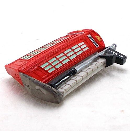 WitnyStore Tiny 3¼" British Red Phone Box London England - Miniature Hand Made Resin 3D Europe Landmark Tourist Attraction Decorative Refrigerator Fridge Magnets Collectible Traveler Souvenirs Gifts - Image 5