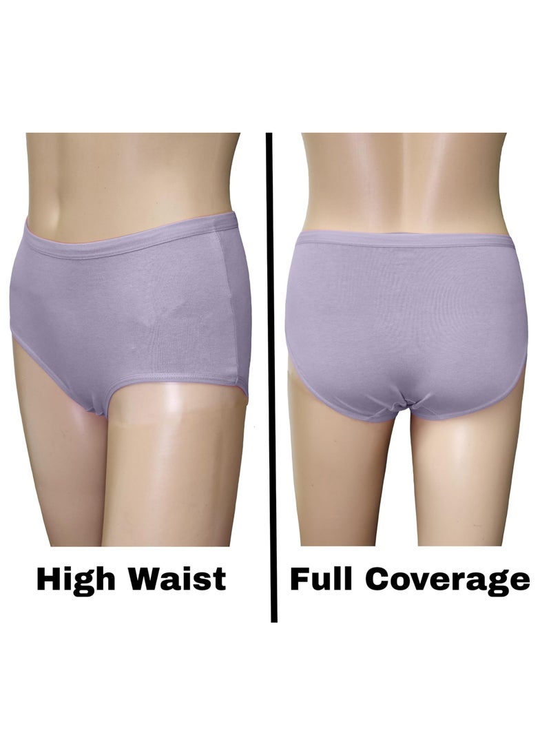 Love Bell Premium Cotton Four-way stretch Panties - MULTIPACK - Regular and Plus Sizes - Classic Briefs for Women (UAE/KSA, Alpha, M, Regular, Regular, Scattered Flower - 6 Pcs Pack)  - Image 4