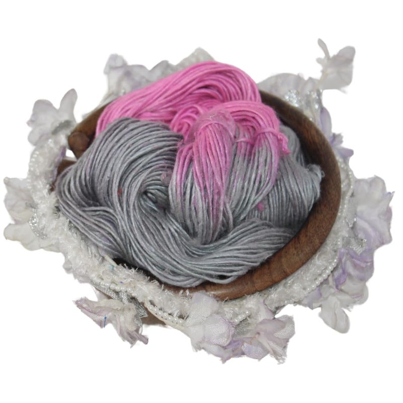 Knitsilk, 100% Recycled Silk Roving and Hand-Dyed Pure Mulberry Silk Yarn Perfect for Knitting, Crocheting, Weaving, and More 100 gm-225 Yards (Denver) (Pack of 3) - Image 3
